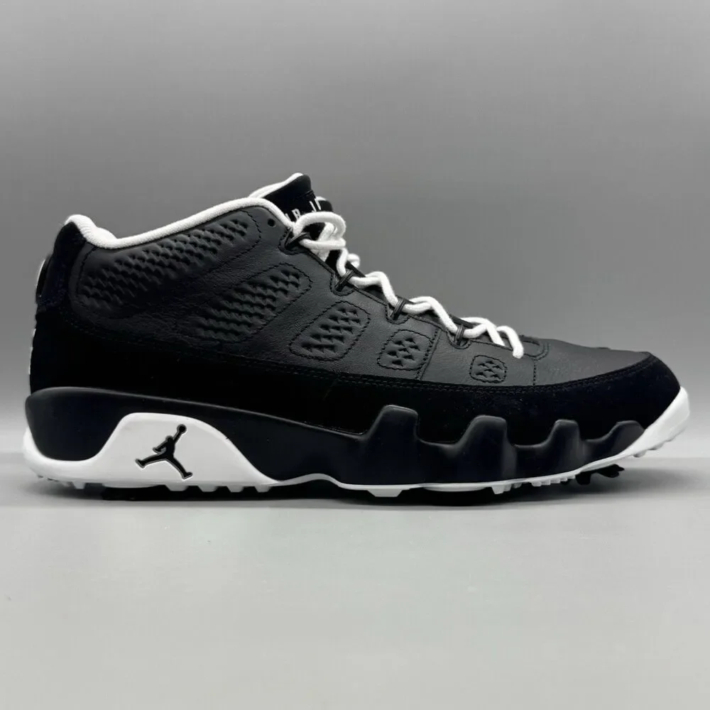 Nike Air Jordan 9 Golf G NRG Barons Low Shoes FN6930 001 Size 11.5 Black White